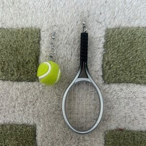 Dolls Kill Tennis Racket and Ball Earrings
